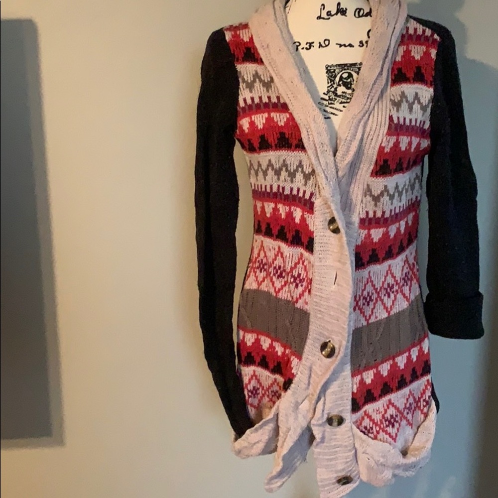 Long sweater cardigan